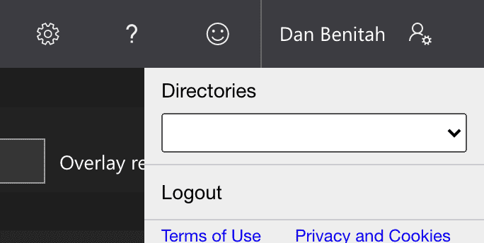 ... and an empty list of directories for your (live?) account