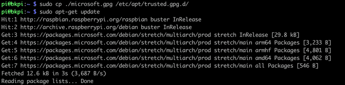 successful apt get output